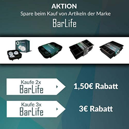 BarLife „Icy Balls“ – Die trendige Eiswürfelform aus Silikon zum Erstellen von Ice Balls. Kühlen Sie Ihr Getränk mit unseren Eiskugeln bis zu 10 mal länger (6er) - 2