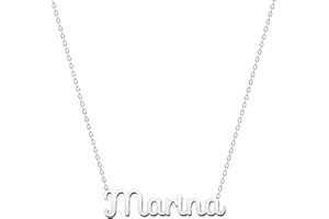cotigo Collana con Nome in Acciaio Inossidabile - Ciondolo con Nome Personalizzato Collana in Argento o Dorate - Regali Personalizzati per Le Donne San Valentino amore