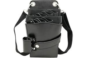 DHONGF Bolsa herramientas de peluqueria Cartuchera peluqueria Bandolera peluqueria profesional Bolsa Tijeras Peluqueria Puede acomodarse Tijeras Peine Tijeras Electricas Tijeras peluqueria canina 252 Negro