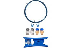 MMOBIEL Tubi PTFE Bowden per stampante 3D da 1 m Serie XS filamento da 1,75 mm compatibile con stampante 3D Ender 3 V2/Ender 3 (Pro)/Ender 5/ CR-10/10S 20/20 Pro incl. 2 raccordi PC4-M10 e taglierina