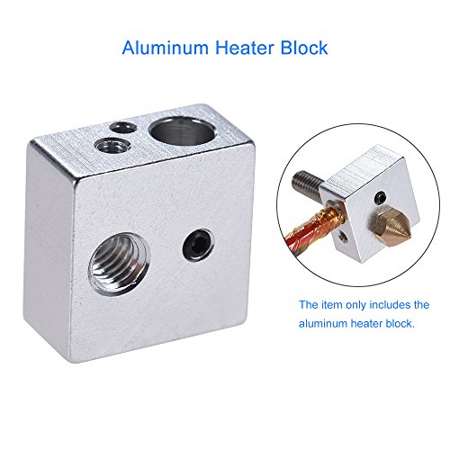 Aibecy 10 Pcs 20 x 20 x 10 mm 3D Drucker Aluminium Heizung Stück Heizblock All Metal Heat Block Hot End Für MK7 MK8 Extruder Düse RepRap Prusa i3 DIY 3D Drucker Zubehör - 2