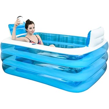 Aufblasbarer Pool Mit Baldachin UPF50+ – 259 X 170 Cm Großer Familienpool Mit Kabelloser Pumpe, Für Garten & Balkon
