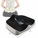 Queen Rose Memory Foam Seat Cushion Contoured Hollow Seat Pad,Ultra Comfort to Reduce Coccyx,Sciatica and Tailbone From Orthopedic Lumbar Pain,Enhanced Supporting caudal vertebrae Cushion at Working and Driving with Anti Slip Base,Lift Hip Naturally