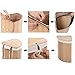 Songmics Bamboo Foldable Laundry Basket Box with Removable Lining 58L (23.6" x 13.8" x13.8" ) Natural LCB46S