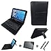 Price comparison product image 3-in-1 Starter Set for Onda V18 Pro German Tablet Keyboard Case Protective Film Touch Pen 10.1 Inch Black Keyboard