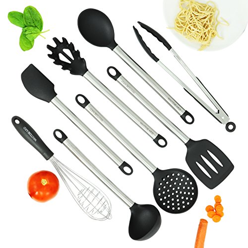 Kchenhelfer Von Whitebeard 8 Teiliges Kchenutensilien Set Aus Hochwertigem Edelstahl Unverwstliches Kchenzubehr Und Kochgeschirr Kochen Mit Klasse