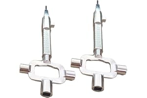 ACTIUSIS Klucz architekta, wielofunkcyjny klucz budowlany, uniwersalny klucz budowlany, z miarką cylindryczną, 2 sztuki, srebrny