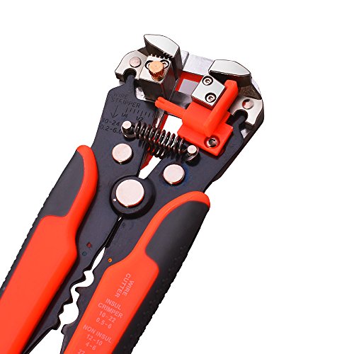 Kuman Industrial Tools 8-Inch Self-Adjusting Automatic Wire and Cable Stripper Cutters Crimper Stranded Wire Cutting for Industry P8100 - 3