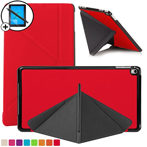 Forefront Cases® Neue Origami Hülle Tasche Case Cover für Apple iPad Pro 12.9 WIFI 128 GB Gold - 12,9" Tablet - Rundum-Geräteschutz und intelligente Auto-Sleep-Wake-Funktion inkl. Eingabestift und Displayschutz