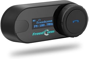 FreedConn TCOM SC Plus Bluetooth 5.0 Casco intercomunicado,con función de Prueba de Agua reducción de Ruido DSP, Distancia de intercomunicación Dentro de 800