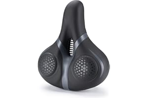 COCOLUMEN Selle de vélo large, douce, confortable et respirante, amortissant les chocs, selle de vélo ergonomique, selle de vélo pour homme et femme, vélo gravel bike, VTT électrique