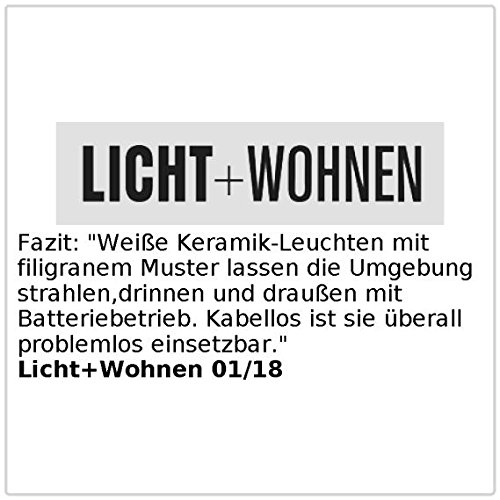 Lunartec Kabellose LED-Dekoleuchten aus Keramik im 2er-Set - 6