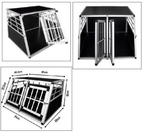 Preisvergleich Produktbild Hundetransportbox faltbar groß Alu Auto XL PREMIUM Ziigo