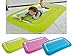 Produktbild Kid 's Children 's aufblasbar Sicherheit beflockte Luftmatratze Kiddy Kleinkind Camping Air Betten angenehm weiches Fun Gästetuch Bunt Sleepover, grün, Grün