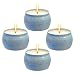 Produktbild Citronella Kerzen, ESOLOM Insektenabwehrmittel Kerzen Mücke Fly Repellant Zitronengras Kerzen Duftlichter, 4 Stück (480g) Duftkerzen Geschenk-Set, 4.2 oz Jede Dose 100% Natürlichem Soja Wachs