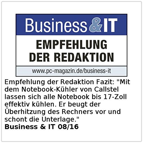 Callstel Notebook-Kühler bis 43,2 cm (17″), 5 Ventilatoren, 1.800 U/Min., 2 USB - 6
