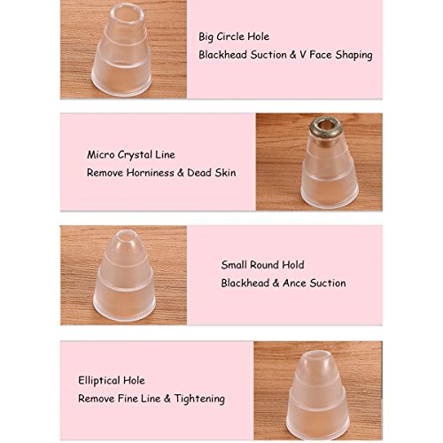 LuckyFine, Mikrokristalline Absorption schwarz Kopf Massagegerät Vakuum Saug Microdermabrasion Gerät Loch Reinigung Schönheit Maschine Rose - 6
