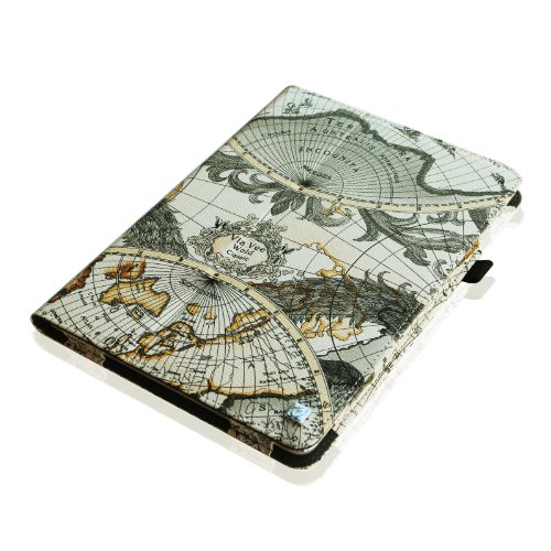 Fintie Apple iPad mini 1 / 2 / 3 Hülle – Slim Fit Foilo Kunstleder Schutzhülle Tasche Etui Case Smart Cover mit Auto Schlaf / Wach, Standfunktion für iPad mini 3 / 2 / 1, Landkarte Design - 8
