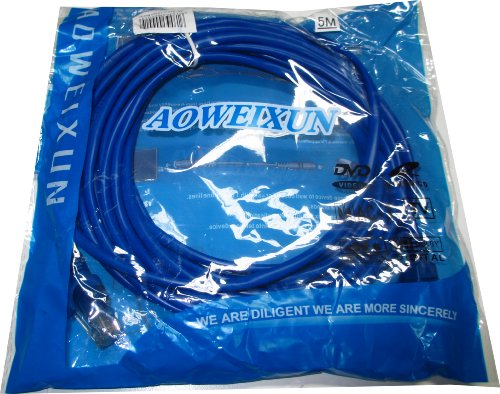 5 Meter LAN-Kabel, Netzwerkkabel, Patchkabel, Cat5e, geeignet für Ethernet Gigabit Speed