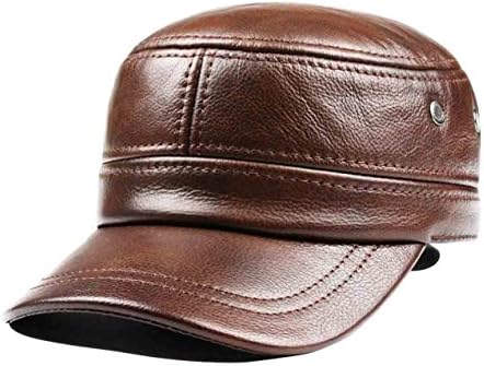 Flat Cap Baseball Cap Mens Leather Cap Bill Snapback 'Baseball Cap',2-OneSize