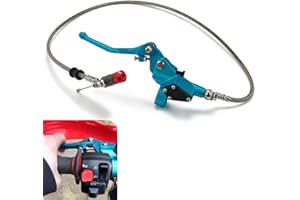 JFG RACING Motorcycle Hydraulic Clutch- 1200mm Hydraulic Clutch Lever Master Cylinder For 125cc 250cc Dirt Pit Bike Motorcycle- Blue
