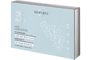 Biopoint Hair Lamination Kit für geschädigtes und strapaziertes Haar, 4 Schritte, spendet Feuchtigkeit, Weichheit und Glanz, Spiegeleffekt