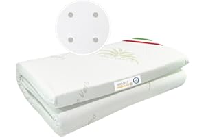 Kiby® Materasso per Lettino da Campeggio (Certificato OEKO-TEX® & CERTIPUR™) in Aloe Vera, Arrotolabile Alto 4 CM