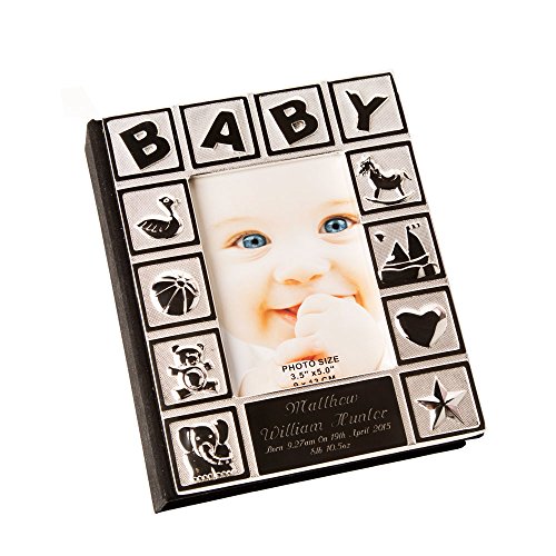 Engraved Silver Plated Baby Photo Album, Personalised Baby Gift Ideas