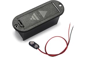 OSALADI Scatola batteria 9 V per chitarra bassa con cavo professionale supporto orizzontale custodia porta batteria per uso attivo in strumenti musicali