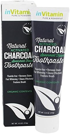 Natural Whitening Activated Charcoal Toothpaste (Spearmint)