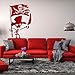 Produktbild Kreative Piraten Vinyl Wandtattoo Jolly Roger Skeleton Schädel Kinder Schlafzimmer Lustige Cratoon Dekoration Aufkleber Ich 84 * 128 cm