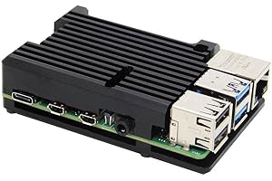 SERTRONICS BerryBase Armor Gehäuse für Raspberry Pi 4, Aluminium, schwarz, optimaler Temperaturausgleich, robust und langlebig, ideal für Dauerbetrieb, inkl. Wärmeleitpads und Inbusschlüssel
