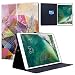 Produktbild Yokata iPad Pro 10.5 (2017) Hülle Case Marmor Folio Leder Smart Cover Kunstleder Schutzhülle Tasche Schale Ledertasche Ledercase Ultradünn Lederhülle mit Auto Sleep / Wake Up Funktion und Standfunktion Kartenfach Weich Silikon Backcover Innere Ultra Dünn Slim für iPad Pro 10.5 Zoll (2017) Tablet Etui - Flamingo