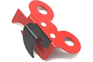 Fackelmann 00888 Ouvre-boîte Manuel, ouvre-boîte Presto, ouvre-boîte 2 en 1 ouvre-boîtes Manuel, ouvre-boîtes Papillon, Acier Inoxydable, Rouge, 7,3 x 4,5 x 2,5 cm