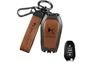evimo Etui a Cle Voiture Coque Clé, pour DS DS7/DS3/DS4/DS5/DS6/DS9/4S/5LS Résistant à l'usure Coque de Clé, Pochette Porte Clef Portable, Accessoire clé de Voiture,D