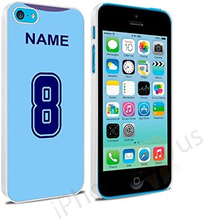 Manchester City Colours Personalised Football Shirt, Any Name, Any Number Snap-on Hard Back Case Cover for Apple iPhone 5c By iPhone R Us®