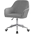 ZHUIYUAN Velvet Office Chair Slipcover with Arms, Cover for Vanity, Modern Office Computer Chair Protector, Stretch Wingback Dining Chair Cover Protector for Home, Kitchen, Living Room