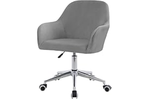 ZHUIYUAN Velvet Office Chair Slipcover with Arms, Cover for Vanity, Modern Office Computer Chair Protector, Stretch Wingback Dining Chair Cover Protector for Home, Kitchen, Living Room