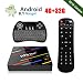 Produktbild [2018 Version] Android 8.1 TV Box H96 Max+ 4GB + 32GB 4K Ultra HD Smart TV Box RK3328 Quad-Core 64bit CPU 2.4G WIFI 100M LAN Ethernet H.265 3D Set Top Box mit Mini Wireless Backlit Keyboard