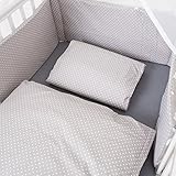 Puckdaddy Bettwäsche „Sterne/Punkte grau“ 100x135cm - 3