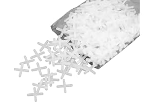 XWYDZ 500 Pcs 2mm Tile Spacers, Tile Spacers - Plastic Tiling Spacers W/Interlocking Design for Floor & Wall Tiling, Slab Alignment System DIY Installation Kit with Adjustable Position