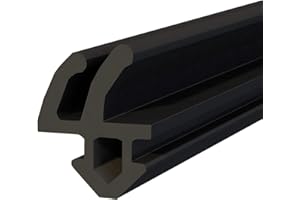 DQ-PP S-1388 Rehau guarnizione per finestre, colore nero, 50 m, in gomma, per finestre in PVC, per profili in alluminio, per porte