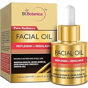 StBotanica Pure Radiance Facial Oil Replenish + Rebalance, 20ml - Brighten & Restore Aged or Dull Skin