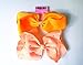 Produktbild Set von 2 GROSSEN 8 Zoll Hair Bow Grosgrain Band inspiriert von Jojo Siwa Jojo Bows (Orange & Peach Stud)