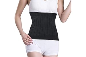 JORZER Women Cashmere Waist Warm Winter Elastic Back Stomach Kidney Protector Warmer Band, Soft Cashmere Waistband Breathable Stretchy Back Warmer Cashmere Kidney Warmer Winter Thick Elastic Belt Black (m)