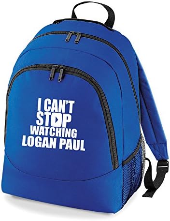 I CAN'T STOP WATCHING LOGAN PAUL UNIVERSAL BACK PACK BAGBASE (ROYAL BLUE)