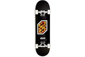 GHETTO BLASTER Tavola Skateboard Completo Flame WHI 8.25"