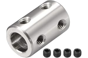 DTMENG Starre Kupplung Wellenkupplung Verbinder 3/3.17/4/5/6/6.35/7/8/10/12mm Loch Auswahl, Bohrungs-starre Kupplungssatz-Schraube D14 L22 D16 D20 Edelstahl 3D-Drucker Motorzubehör (6 * 8)