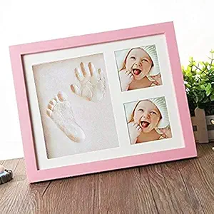 Babies Bloom Charming Baby Handprint and Footprint Kit Solid Wood Photo Frame - RL