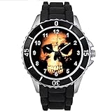Timest - Skull Totenkopf Damenuhr Herrenuhr - Unisex mit Silikonarmband Rund Analog Quarz SE1312